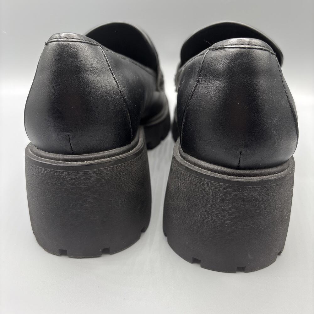 Torrid Chunky Lug Sole Penny Loafers Size 10 WW Wide Black Faux Leather Academia - Picture 8 of 10
